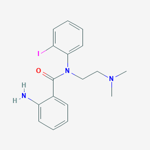 molecular formula C17H20IN3O B14216618 Benzamide, 2-amino-N-[2-(dimethylamino)ethyl]-N-(2-iodophenyl)- CAS No. 826991-72-4