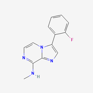 molecular formula C13H11FN4 B14216620 Imidazo[1,2-a]pyrazin-8-amine, 3-(2-fluorophenyl)-N-methyl- CAS No. 787591-10-0