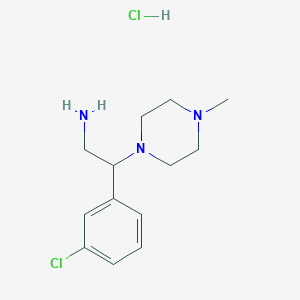 molecular formula C13H21Cl2N3 B1421664 2-(3-Chlorophenyl)-2-(4-methylpiperazin-1-YL)ethanamine hydrochloride CAS No. 1189684-59-0