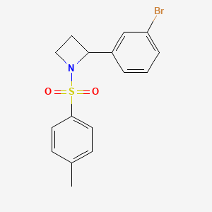 molecular formula C16H16BrNO2S B14216650 Azetidine, 2-(3-bromophenyl)-1-[(4-methylphenyl)sulfonyl]- CAS No. 824390-92-3