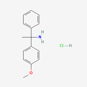 molecular formula C15H18ClNO B1421669 1-(4-Methoxyphenyl)-1-phenylethanamine hydrochloride CAS No. 1189717-77-8
