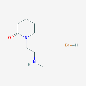 molecular formula C8H17BrN2O B1421670 1-[2-(Methylamino)ethyl]-2-piperidinone hydrobromide CAS No. 1185568-97-1