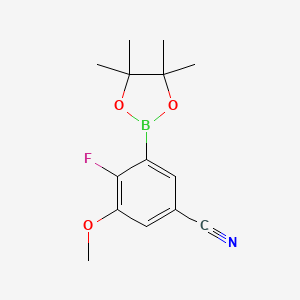 4-Fluoro-3-methoxy-5-(4,4,5,5-tetramethyl-1,3,2-dioxaborolan-2-yl)benzonitrile