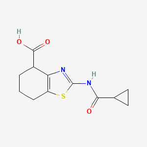 2-[(Cyclopropylcarbonyl)amino]-4,5,6,7-tetrahydro-1,3-benzothiazole-4-carboxylic acid