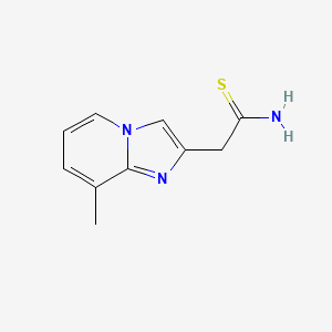 molecular formula C10H11N3S B1421678 2-{8-Methylimidazo[1,2-a]pyridin-2-yl}ethanethioamide CAS No. 1216060-31-9