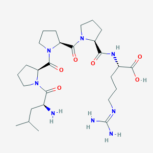 molecular formula C27H46N8O6 B14216783 L-Leucyl-L-prolyl-L-prolyl-L-prolyl-N~5~-(diaminomethylidene)-L-ornithine CAS No. 832731-13-2