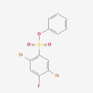 molecular formula C12H7Br2FO3S B14216819 Phenyl 2,5-dibromo-4-fluorobenzene-1-sulfonate CAS No. 832725-97-0