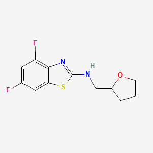 molecular formula C12H12F2N2OS B1421683 4,6-difluoro-N-((tetrahydrofuran-2-yl)methyl)benzo[d]thiazol-2-amine CAS No. 1219914-77-8