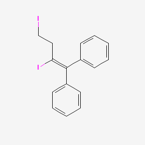 molecular formula C16H14I2 B14216841 Benzene, 1,1'-(2,4-diiodo-1-butenylidene)bis- CAS No. 534619-01-7