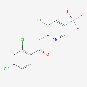 2-[3-Chloro-5-(trifluoromethyl)pyridin-2-yl]-1-(2,4-dichlorophenyl)ethan-1-one