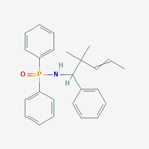 molecular formula C25H28NOP B14216853 N-(2,2-Dimethyl-1-phenylpent-3-en-1-yl)-P,P-diphenylphosphinic amide CAS No. 828942-75-2