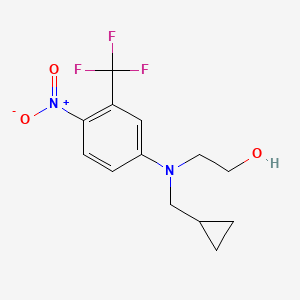 molecular formula C13H15F3N2O3 B14216863 2-{(Cyclopropylmethyl)[4-nitro-3-(trifluoromethyl)phenyl]amino}ethanol CAS No. 821777-29-1