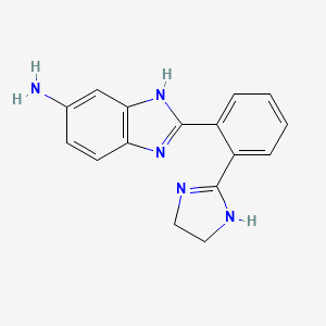 molecular formula C16H15N5 B14216908 2-[2-(4,5-Dihydro-1H-imidazol-2-yl)phenyl]-1H-benzimidazol-6-amine CAS No. 824395-47-3