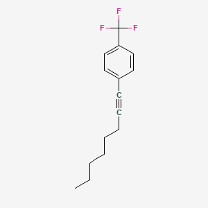 molecular formula C15H17F3 B14216920 Benzene, 1-(1-octynyl)-4-(trifluoromethyl)- CAS No. 536973-41-8