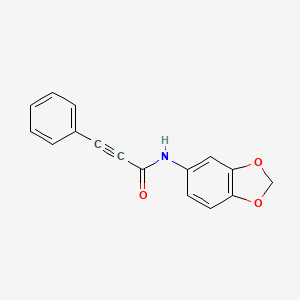molecular formula C16H11NO3 B14216991 N-(2H-1,3-Benzodioxol-5-yl)-3-phenylprop-2-ynamide CAS No. 832122-91-5
