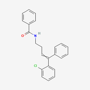 molecular formula C23H20ClNO B14217008 N-[4-(2-Chlorophenyl)-4-phenylbut-3-en-1-yl]benzamide CAS No. 820213-36-3