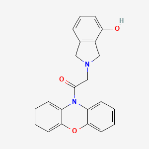 molecular formula C22H18N2O3 B14217015 2-(4-Hydroxy-1,3-dihydro-2H-isoindol-2-yl)-1-(10H-phenoxazin-10-yl)ethan-1-one CAS No. 827309-69-3