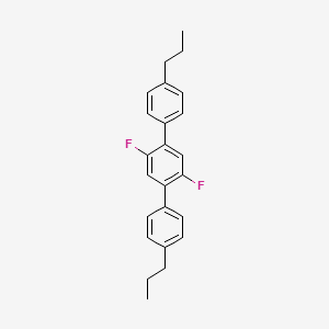 molecular formula C24H24F2 B14217034 1,4-Difluoro-2,5-bis(4-propylphenyl)benzene CAS No. 612486-80-3