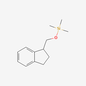 molecular formula C13H20OSi B14217062 Silane, [(2,3-dihydro-1H-inden-1-yl)methoxy]trimethyl- CAS No. 624286-55-1