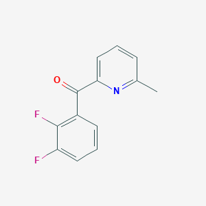molecular formula C13H9F2NO B1421707 2-(2,3-Difluorobenzoyl)-6-methylpyridine CAS No. 1187164-58-4