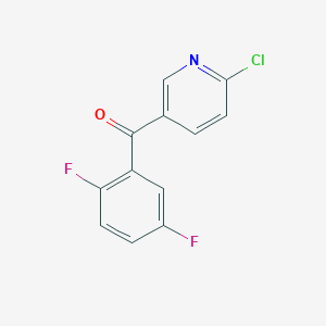 B1421714 2-Chloro-5-(2,5-difluorobenzoyl)pyridine CAS No. 1187165-19-0