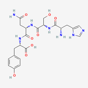 molecular formula C22H29N7O8 B14217140 L-Histidyl-L-seryl-L-asparaginyl-L-tyrosine CAS No. 827017-26-5