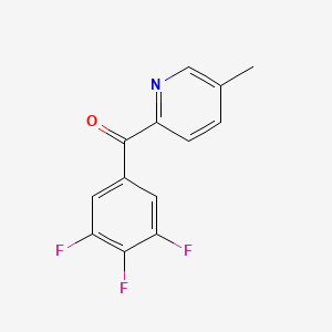 molecular formula C13H8F3NO B1421716 5-Methyl-2-(3,4,5-trifluorobenzoyl)pyridine CAS No. 1187163-74-1