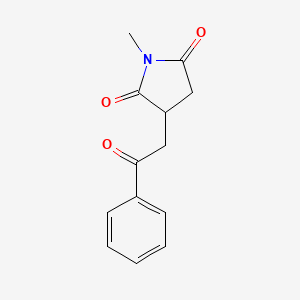molecular formula C13H13NO3 B14217162 1-Methyl-3-(2-oxo-2-phenylethyl)pyrrolidine-2,5-dione CAS No. 820963-28-8
