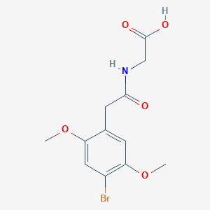 molecular formula C12H14BrNO5 B14217176 N-[(4-Bromo-2,5-dimethoxyphenyl)acetyl]glycine CAS No. 820219-26-9