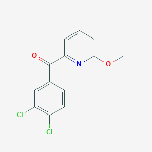 molecular formula C13H9Cl2NO2 B1421720 2-(3,4-Dichlorobenzoyl)-6-methoxypyridine CAS No. 1187171-45-4