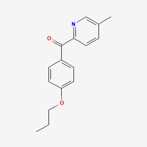 molecular formula C16H17NO2 B1421726 5-Methyl-2-(4-propoxybenzoyl)pyridine CAS No. 1187170-56-4