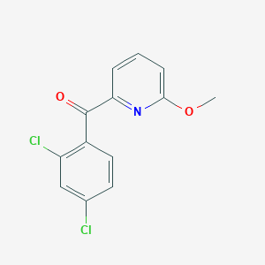 molecular formula C13H9Cl2NO2 B1421728 2-(2,4-Dichlorobenzoyl)-6-methoxypyridine CAS No. 1187171-15-8