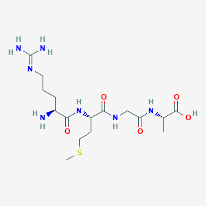molecular formula C16H31N7O5S B14217290 N~5~-(Diaminomethylidene)-L-ornithyl-L-methionylglycyl-L-alanine CAS No. 798541-08-9