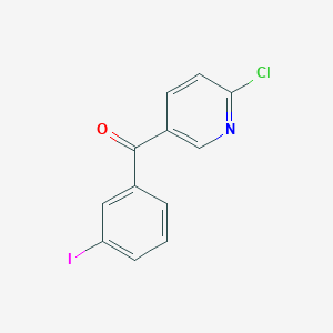 molecular formula C12H7ClINO B1421731 2-Chloro-5-(3-iodobenzoyl)pyridine CAS No. 1187169-80-7