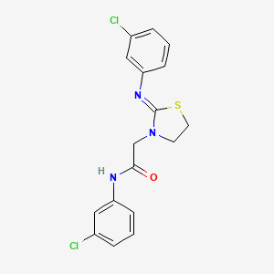 molecular formula C17H15Cl2N3OS B14217340 N-(3-Chlorophenyl)-2-{(2Z)-2-[(3-chlorophenyl)imino]-1,3-thiazolidin-3-yl}acetamide CAS No. 828914-16-5