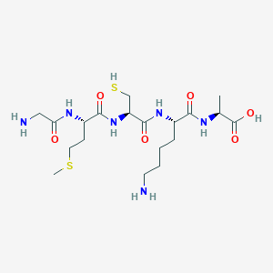 molecular formula C19H36N6O6S2 B14217359 Glycyl-L-methionyl-L-cysteinyl-L-lysyl-L-alanine CAS No. 823232-95-7