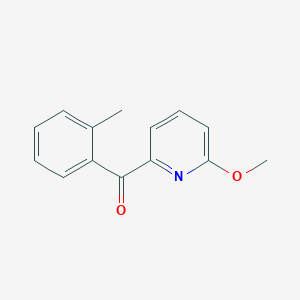 molecular formula C14H13NO2 B1421739 2-(2-Methylbenzoyl)-6-methoxypyridine CAS No. 1187167-55-0