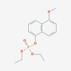 molecular formula C15H19O5P B14217422 Phosphoric acid, diethyl 5-methoxy-1-naphthalenyl ester CAS No. 534573-36-9