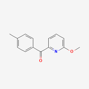 molecular formula C14H13NO2 B1421745 2-(4-Methylbenzoyl)-6-methoxypyridine CAS No. 1187167-60-7