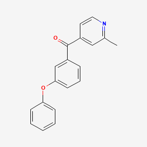 molecular formula C19H15NO2 B1421747 2-Methyl-4-(3-phenoxybenzoyl)pyridine CAS No. 1187171-22-7