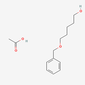 molecular formula C14H22O4 B14217574 Acetic acid;5-phenylmethoxypentan-1-ol CAS No. 566197-47-5