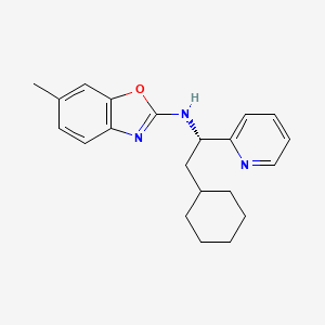 molecular formula C21H25N3O B14217586 N-[(1S)-2-Cyclohexyl-1-(pyridin-2-yl)ethyl]-6-methyl-1,3-benzoxazol-2-amine CAS No. 773883-27-5