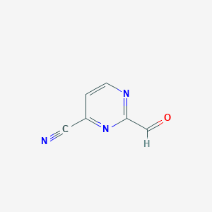 molecular formula C6H3N3O B142176 2-Formylpyrimidine-4-carbonitrile CAS No. 126534-98-3