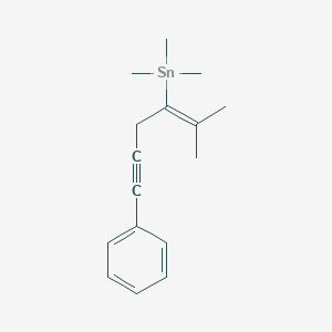 molecular formula C16H22Sn B14217605 Trimethyl(2-methyl-6-phenylhex-2-en-5-yn-3-yl)stannane CAS No. 820250-83-7