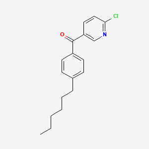 molecular formula C18H20ClNO B1421761 2-Chloro-5-(4-hexylbenzoyl)pyridine CAS No. 1187169-45-4