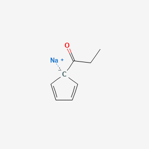 molecular formula C8H9NaO B14217613 Sodium, [1-(1-oxopropyl)-2,4-cyclopentadien-1-yl]- CAS No. 827304-01-8