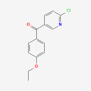 molecular formula C14H12ClNO2 B1421764 2-Chloro-5-(4-ethoxybenzoyl)pyridine CAS No. 1187165-14-5
