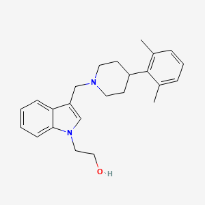 molecular formula C24H30N2O B14217656 1H-Indole-1-ethanol, 3-[[4-(2,6-dimethylphenyl)-1-piperidinyl]methyl]- CAS No. 827016-11-5