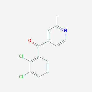 molecular formula C13H9Cl2NO B1421766 4-(2,3-Dichlorobenzoyl)-2-methylpyridine CAS No. 1187169-70-5