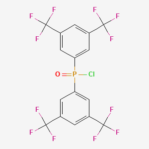 molecular formula C16H6ClF12OP B14217671 Bis[3,5-bis(trifluoromethyl)phenyl]phosphinic chloride CAS No. 820253-12-1